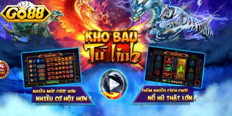 Kho báu tứ linh Go88 là game nổ hũ mang phong cách huyền bí