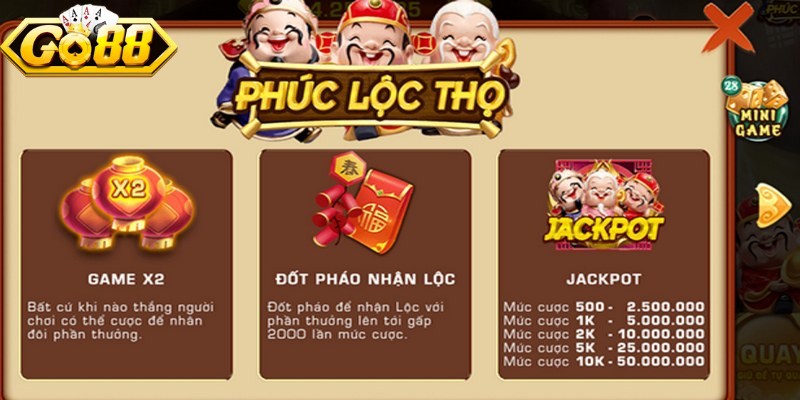 Phúc Lộc Thọ Go88 - Quay Thưởng Rinh Jackpot Tiền Tỷ 2 Tham gia chơi game với 3 bước thực hiện