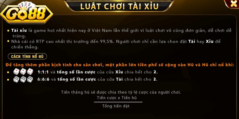 Tài Xỉu Tổng Điểm - Trải Nghiệm Game Cá Cược Đỉnh Cao 2 Luật chơi game tài xỉu tổng điểm tương đối đơn giản